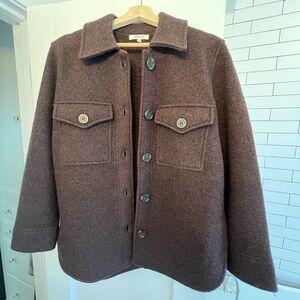 Wool shirt jacket